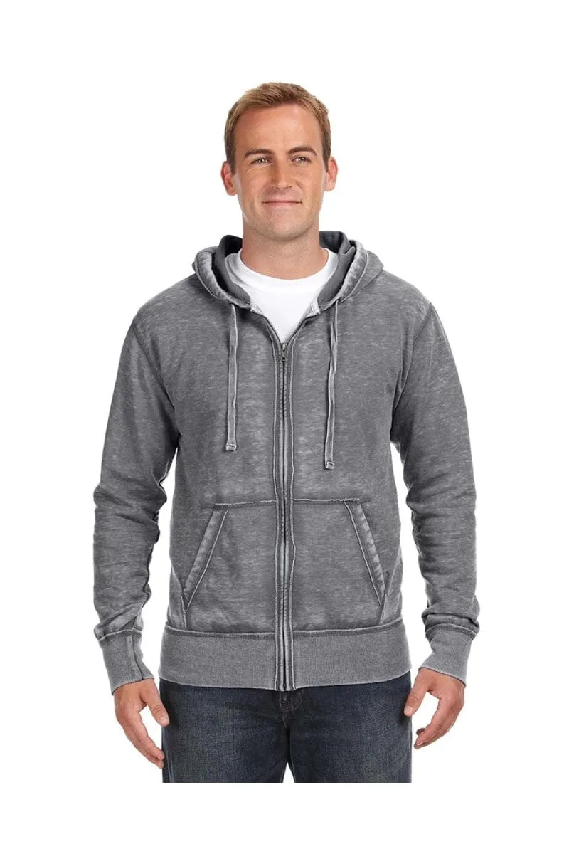 J America JA8916: Adult Vintage Zen Full-Zip Fleece Hood