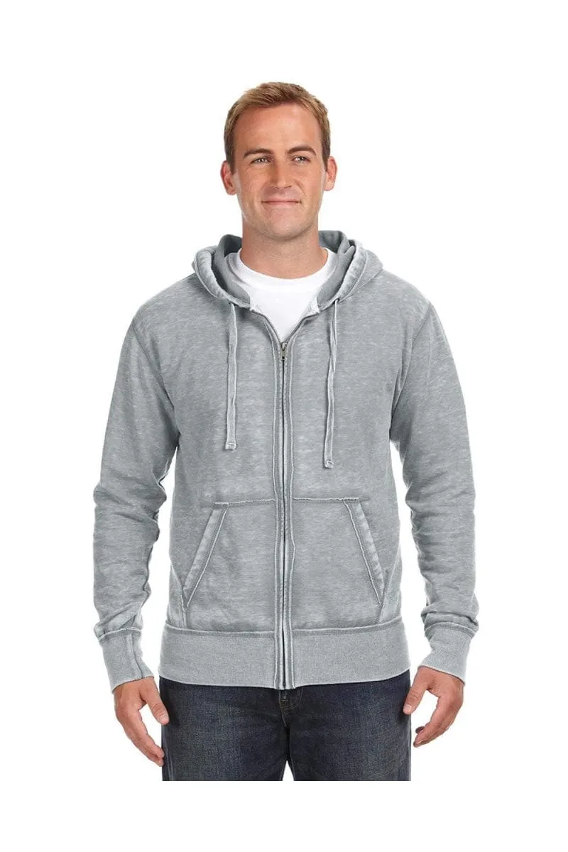 J America JA8916: Adult Vintage Zen Full-Zip Fleece Hood