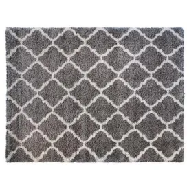 Laura Ashley Luxury Tile Shag Rug- Gray