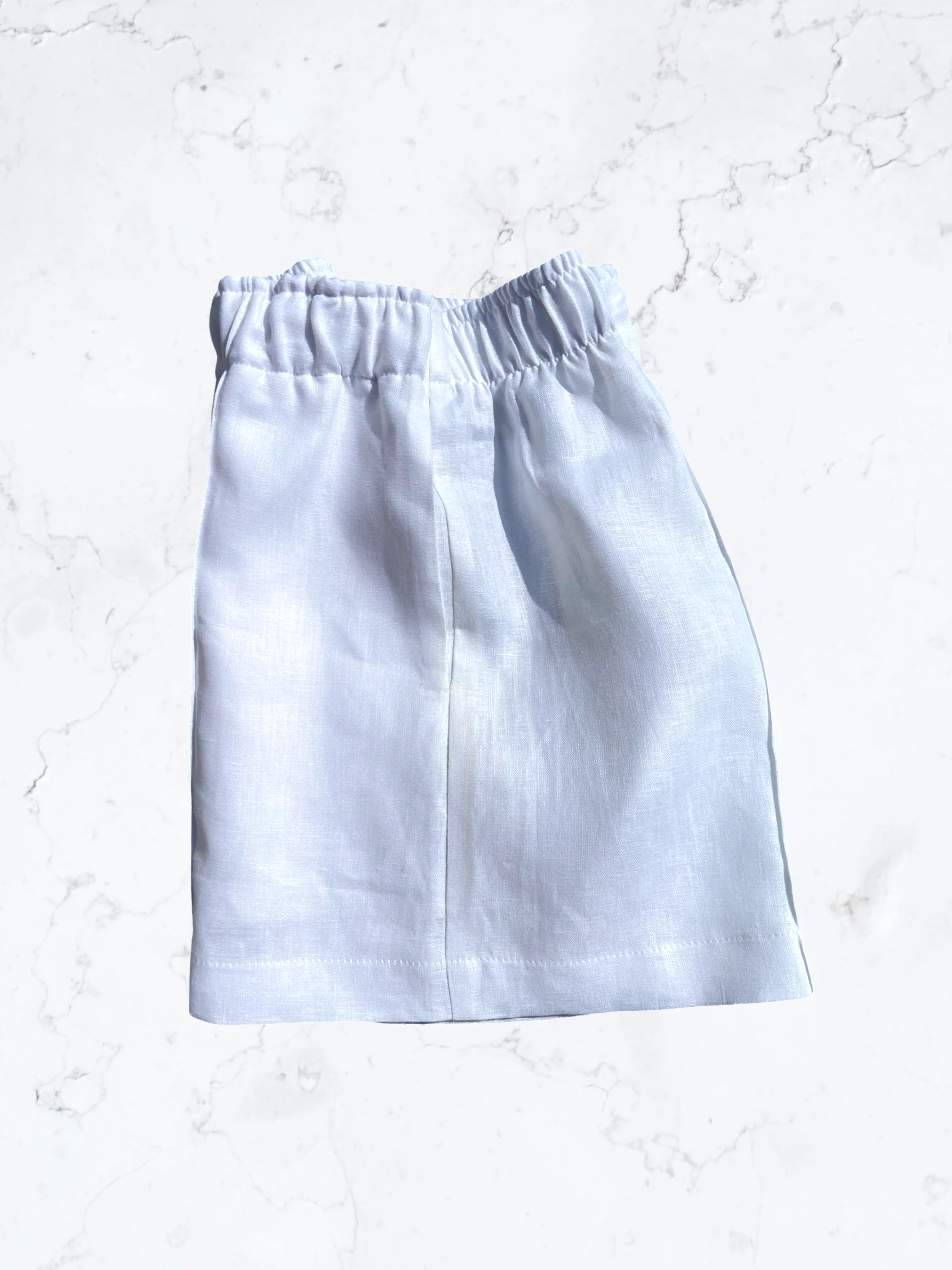 Linen Summer Shorts with Side Seam Pockets