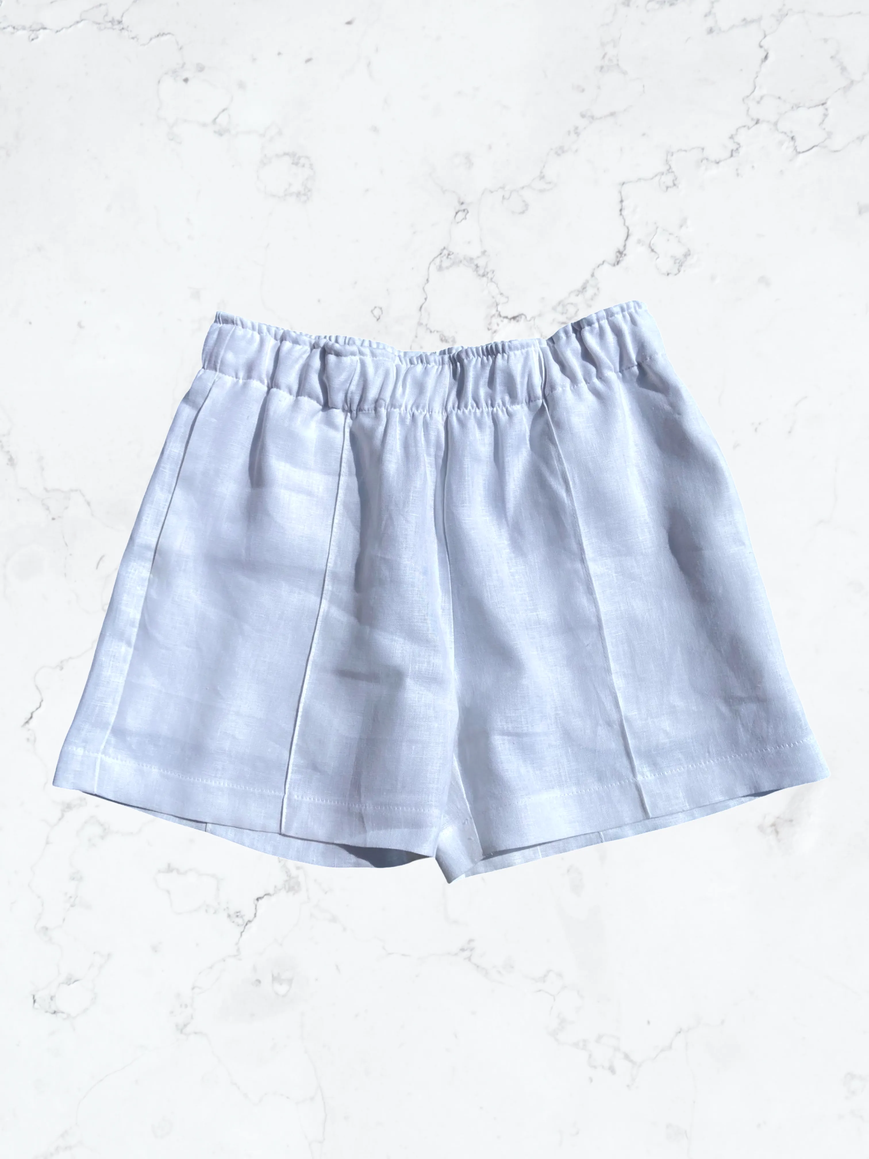 Linen Summer Shorts with Side Seam Pockets