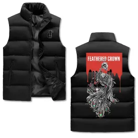 Mens Warm Stand Collar Zip Up Puffer Vest