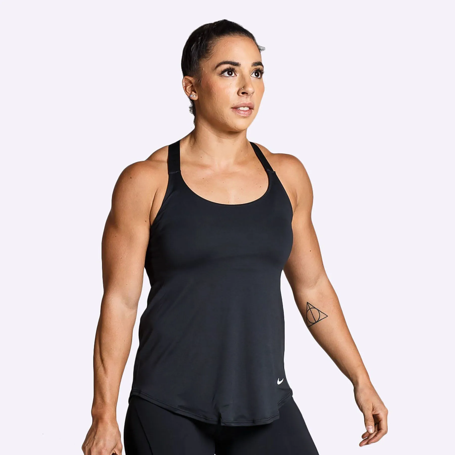 Nike Dri-FIT - Women's Training Tank - Black/Black/White