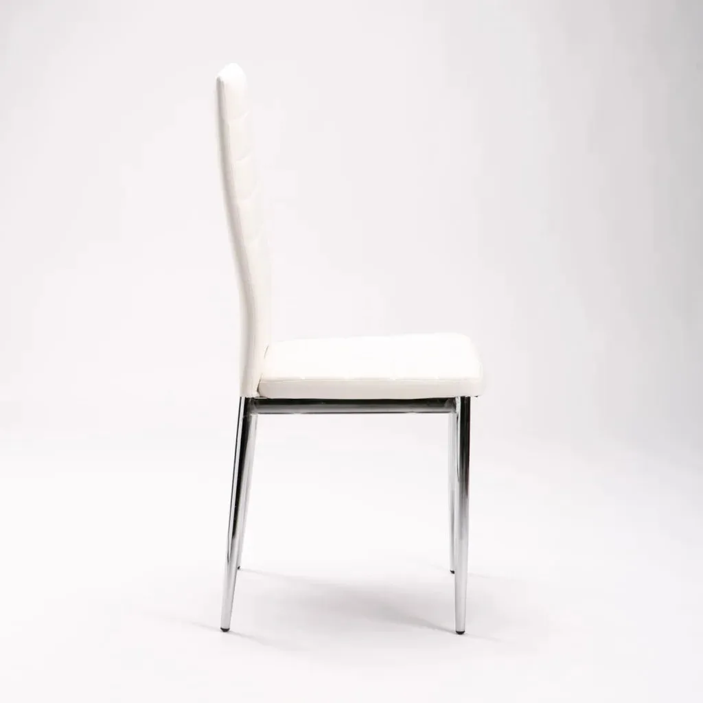 NINO LEATHER TOUCH CHROME DINING CHAIR