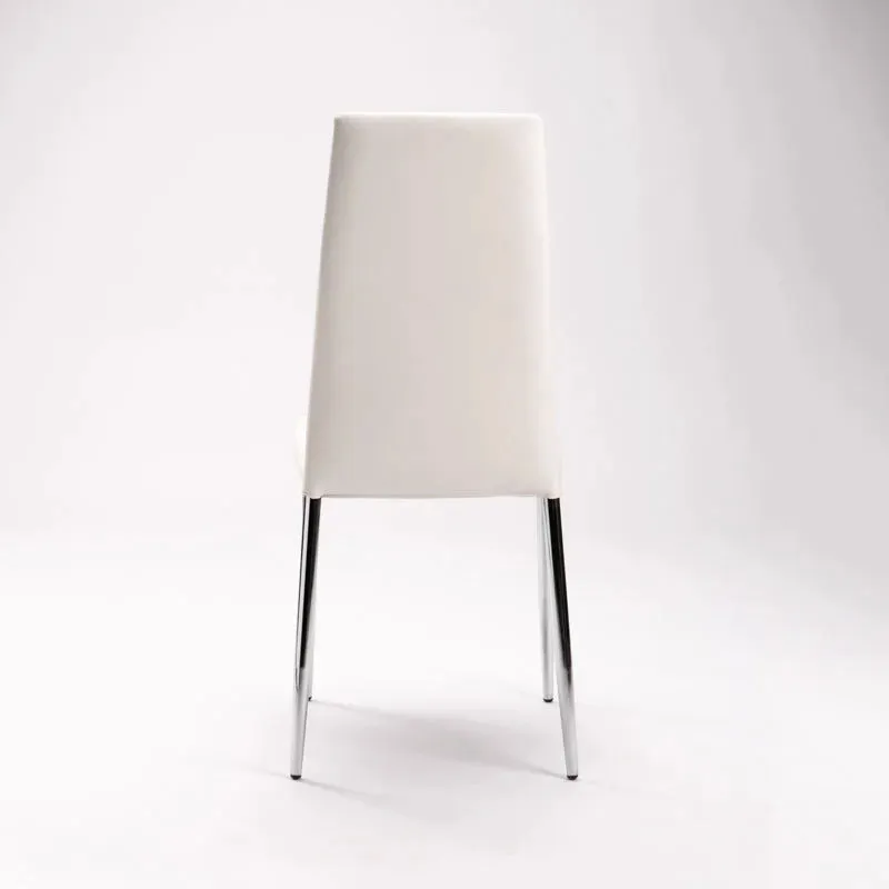 NINO LEATHER TOUCH CHROME DINING CHAIR