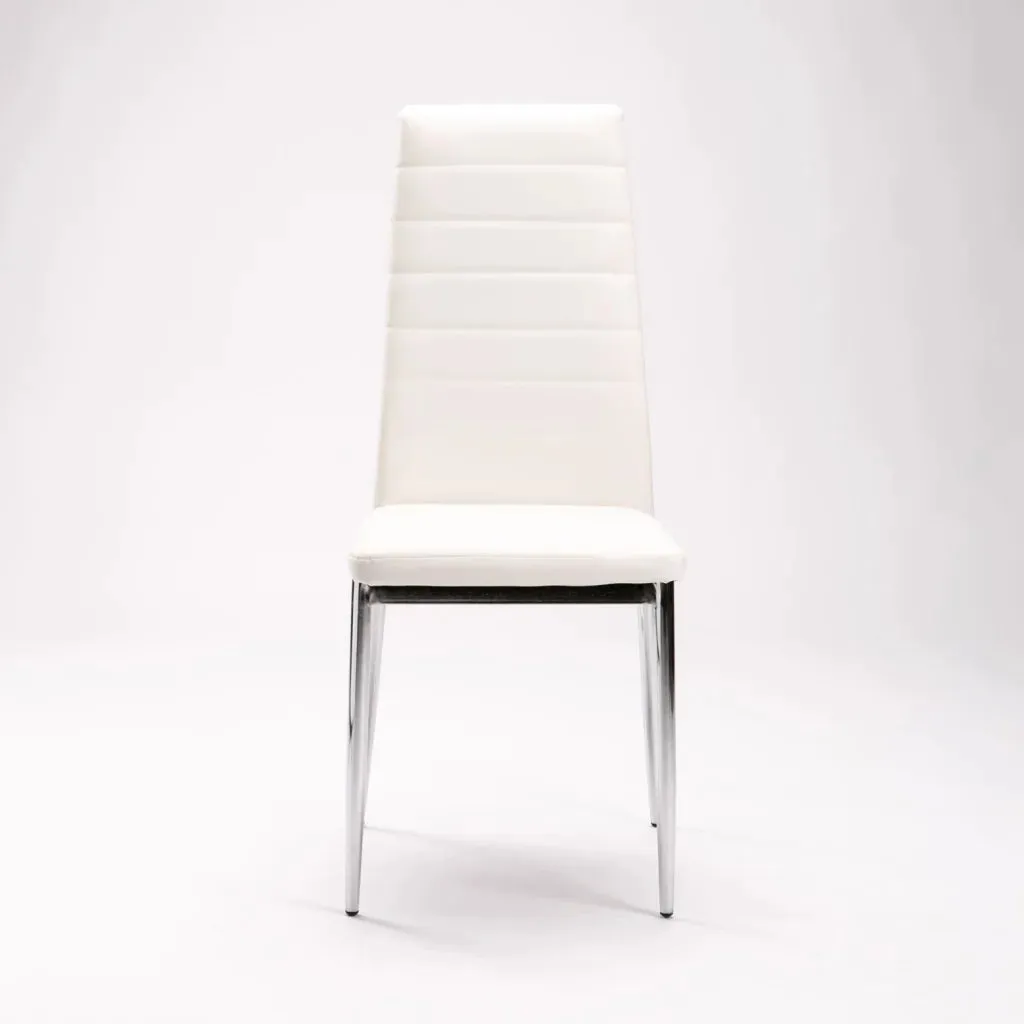 NINO LEATHER TOUCH CHROME DINING CHAIR