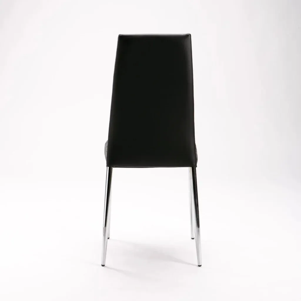 NINO LEATHER TOUCH CHROME DINING CHAIR