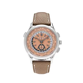 Patek Philippe Complications 5935A-001 World Time Chronograph Steel Opaline Carbon Motif Dial