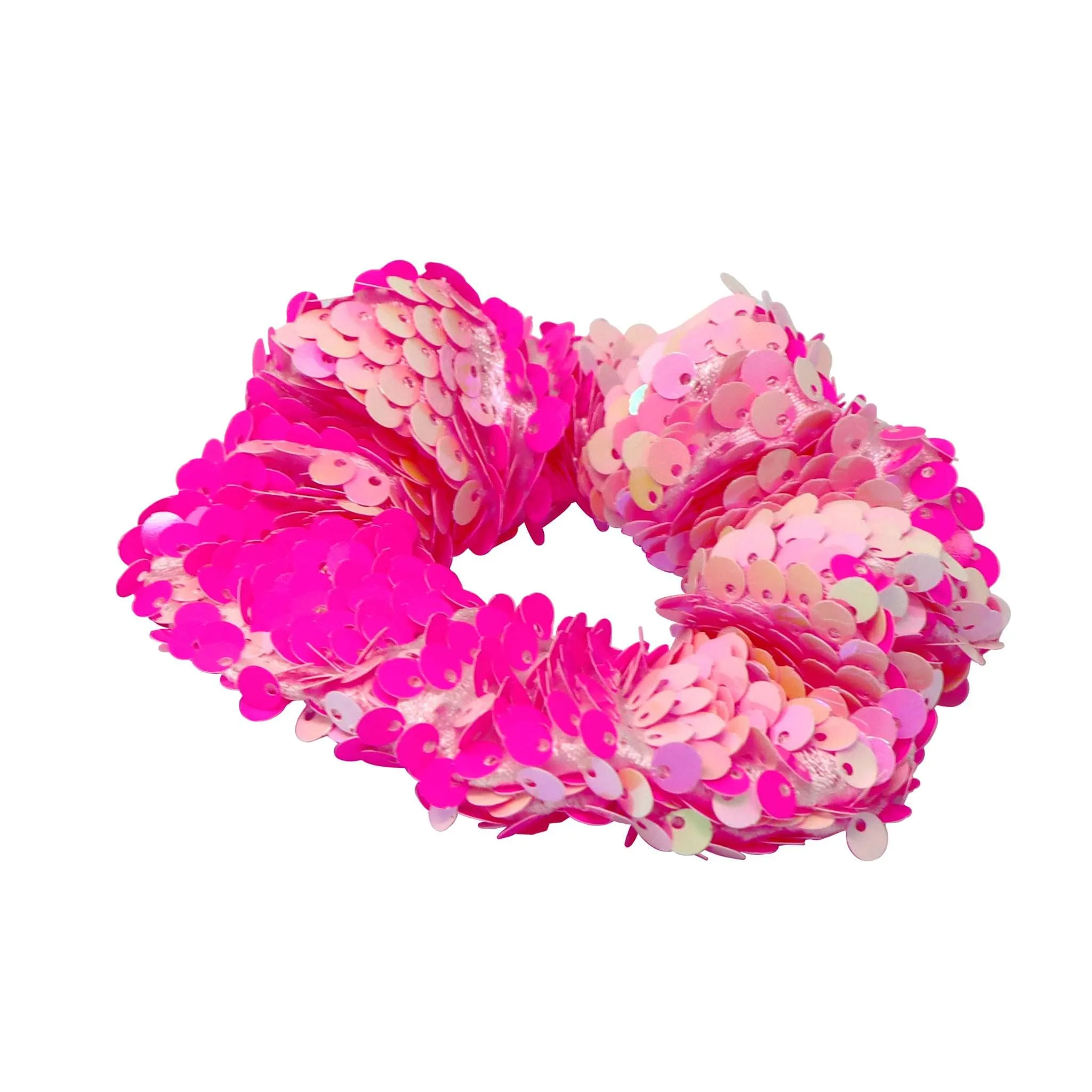 Pink Sequin Hair Scrunchie