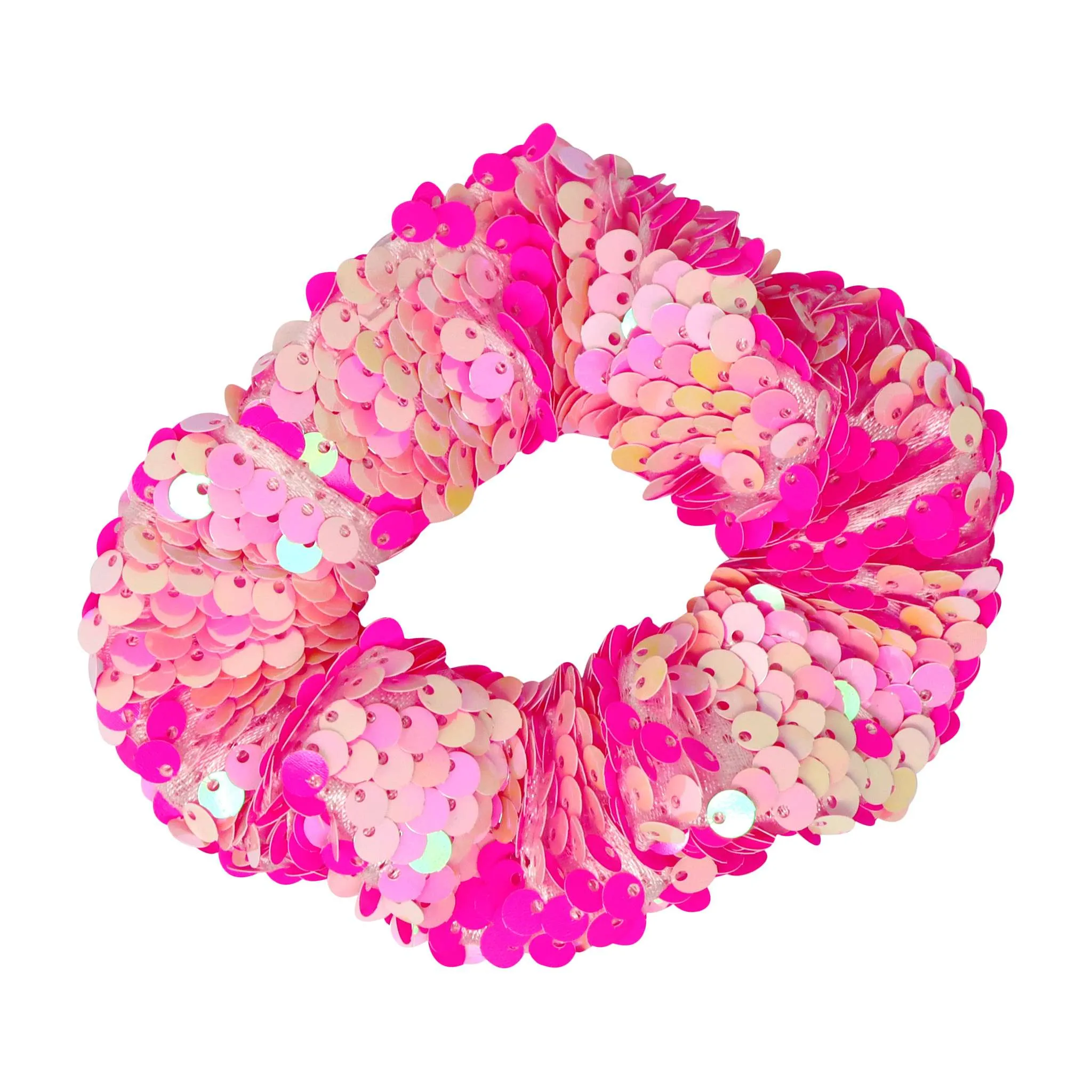 Pink Sequin Hair Scrunchie