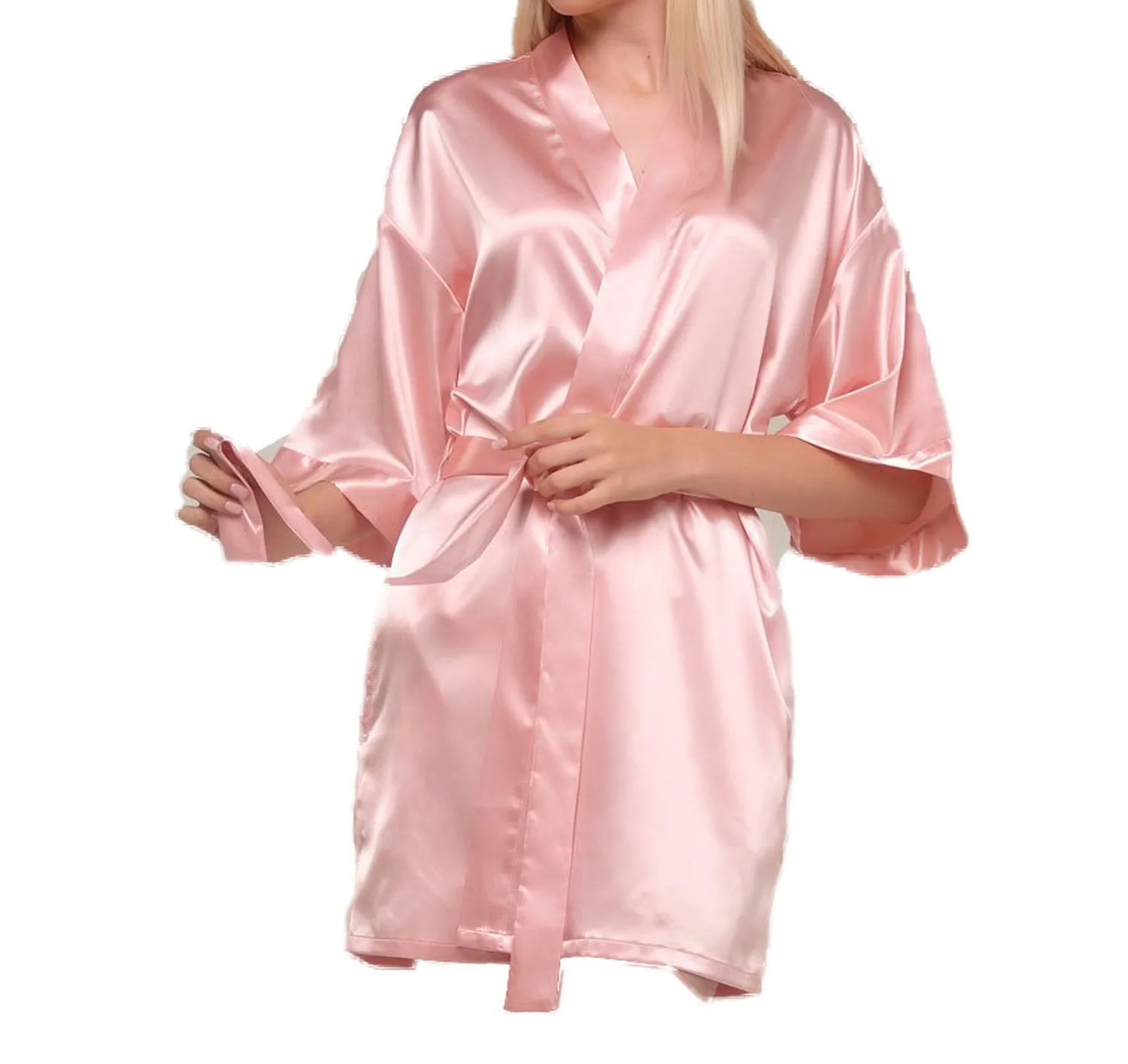 Satin Kimono Short Robe