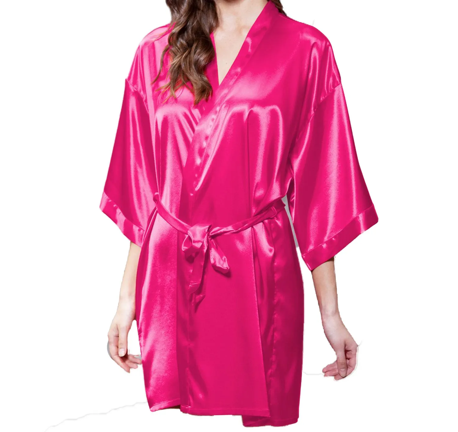 Satin Kimono Short Robe