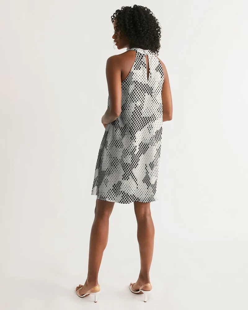 SMF Diamond Camo Feminine Halter Dress