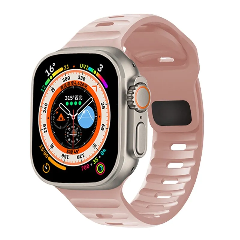 Sporty Silicone Strap For Apple Watch Band