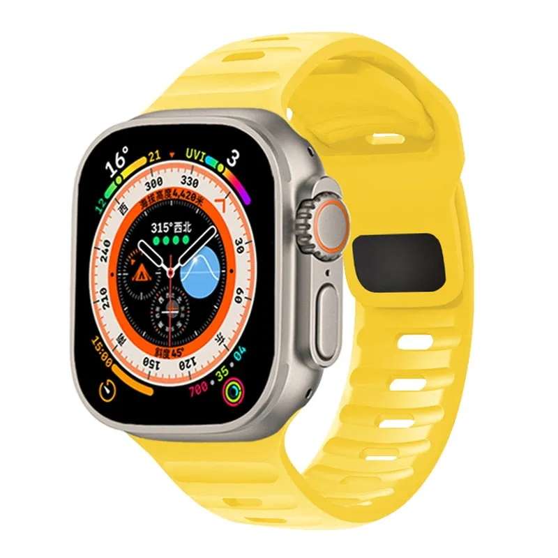 Sporty Silicone Strap For Apple Watch Band