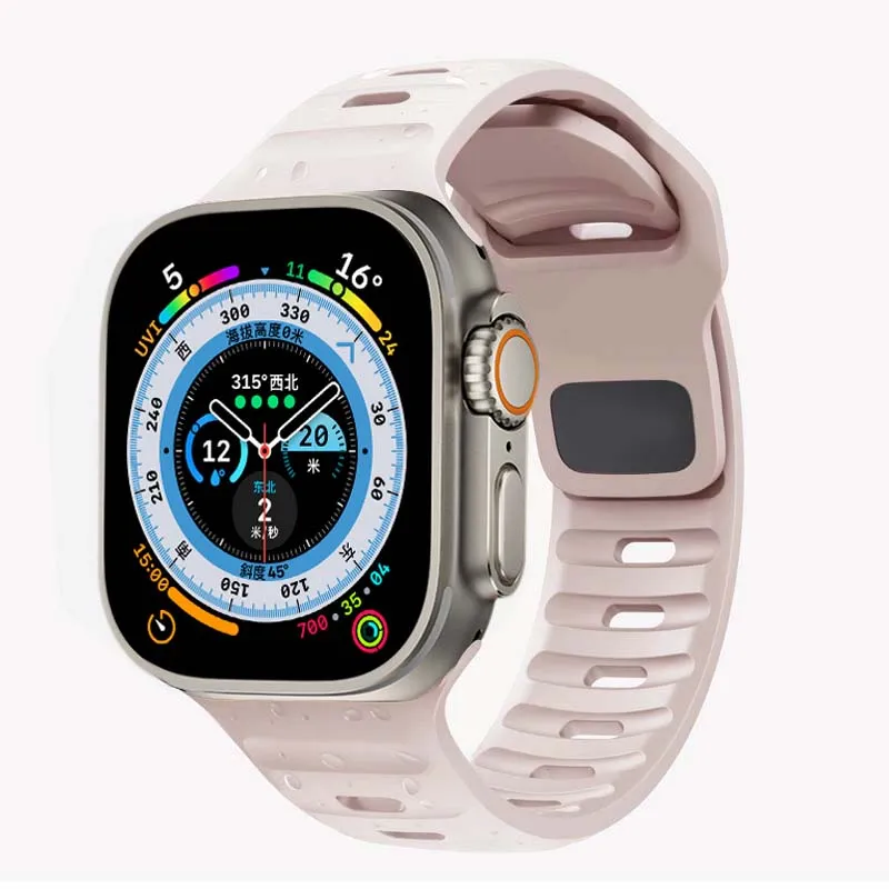 Sporty Silicone Strap For Apple Watch Band