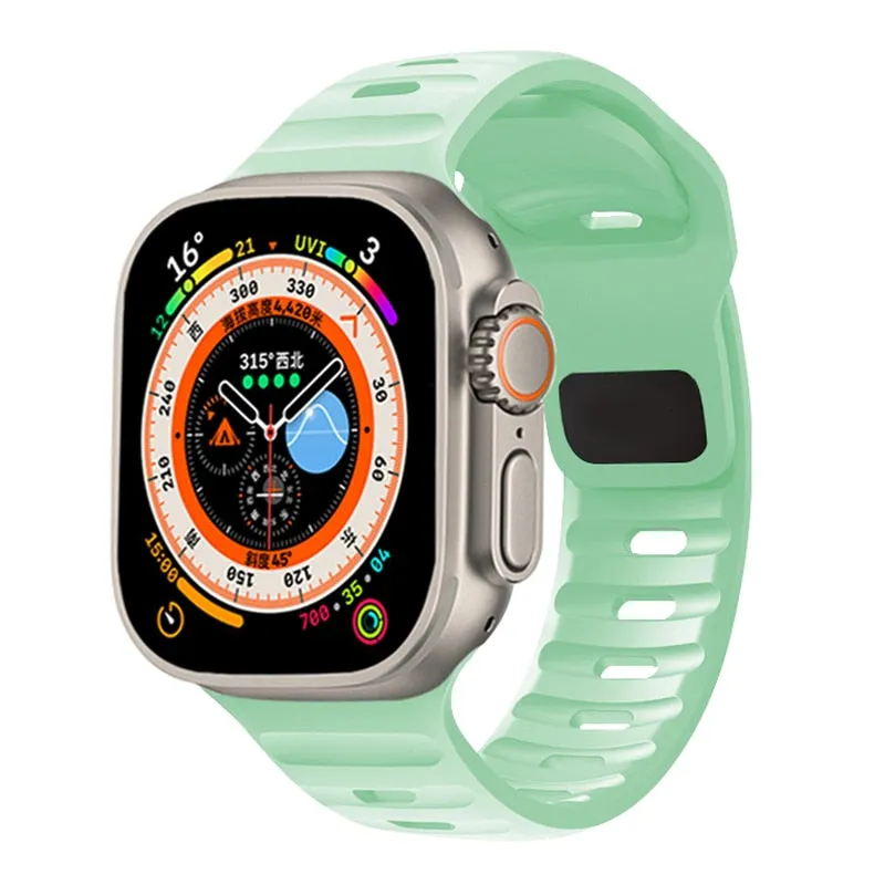 Sporty Silicone Strap For Apple Watch Band