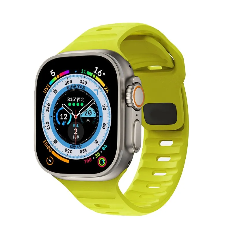 Sporty Silicone Strap For Apple Watch Band