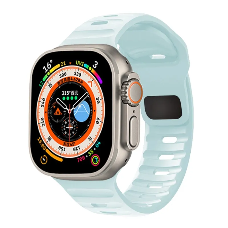 Sporty Silicone Strap For Apple Watch Band