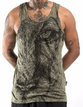 Sure Design Men's Lions Eye Tank Top Green