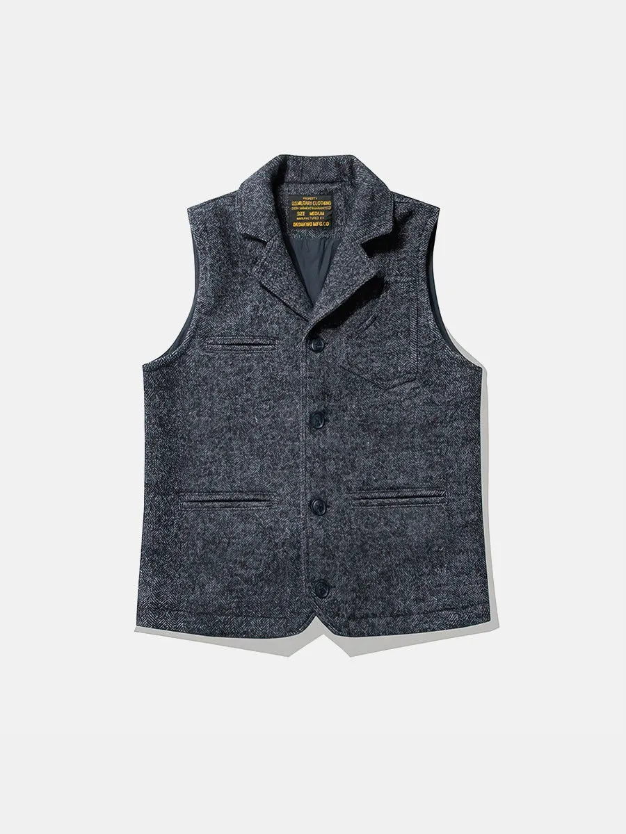 Vintage British Style Rough Wool Vest