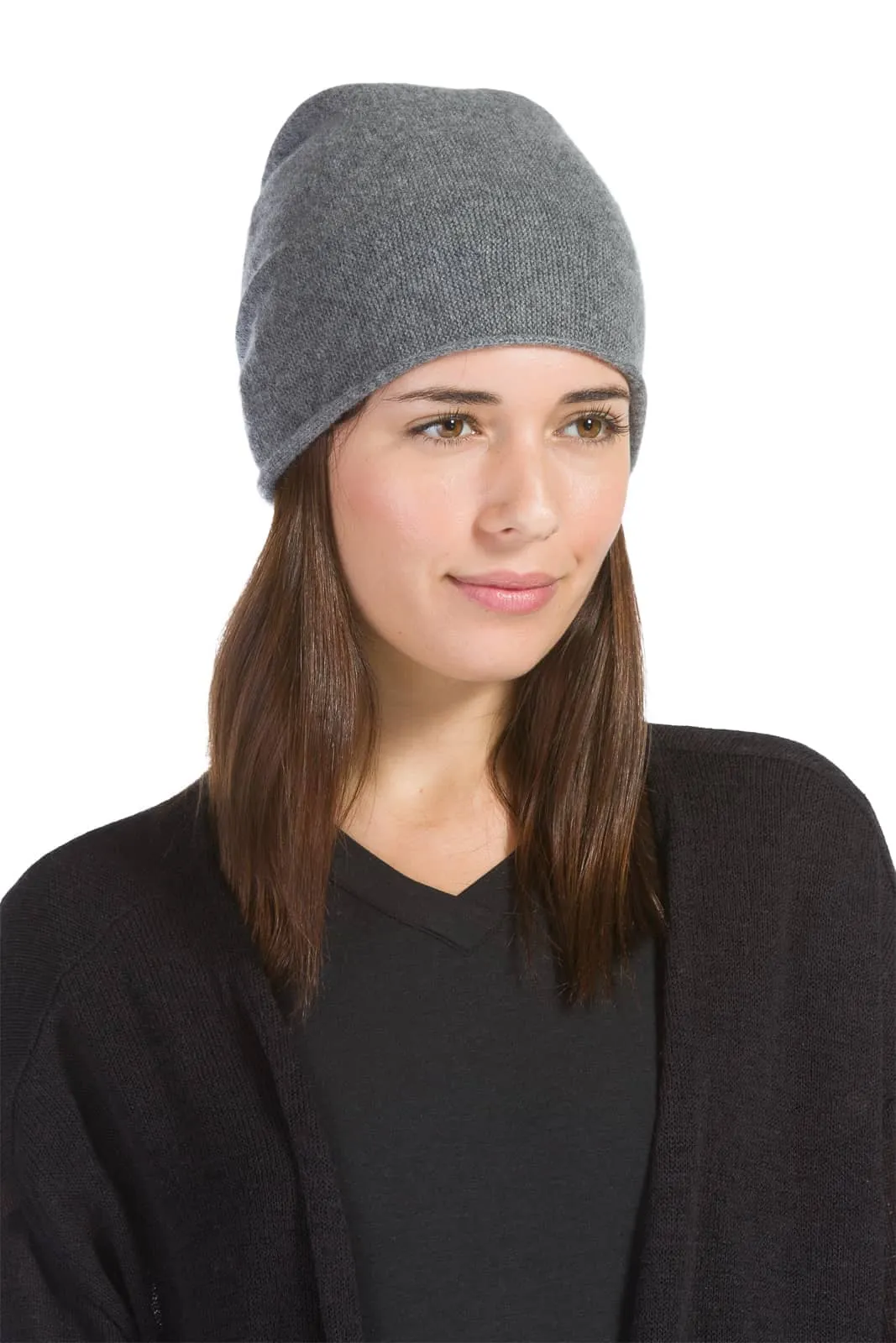 Women's 100% Cashmere Slouchy Beanie Hat