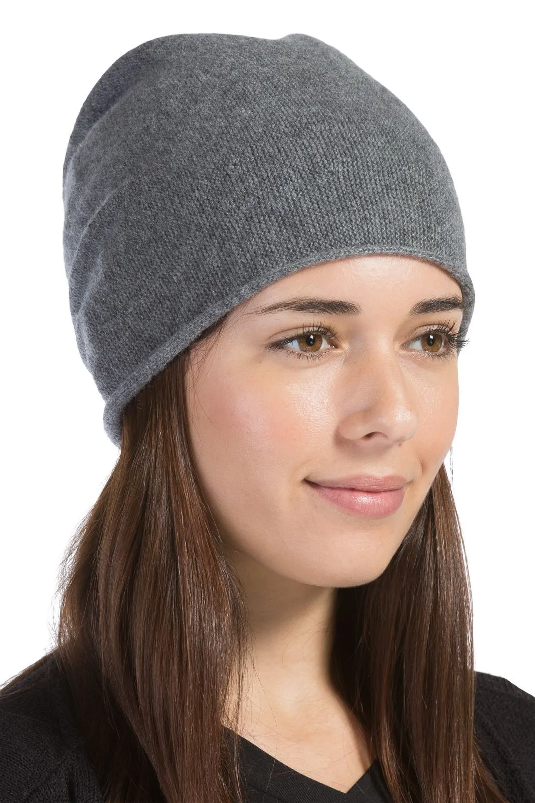 Women's 100% Cashmere Slouchy Beanie Hat