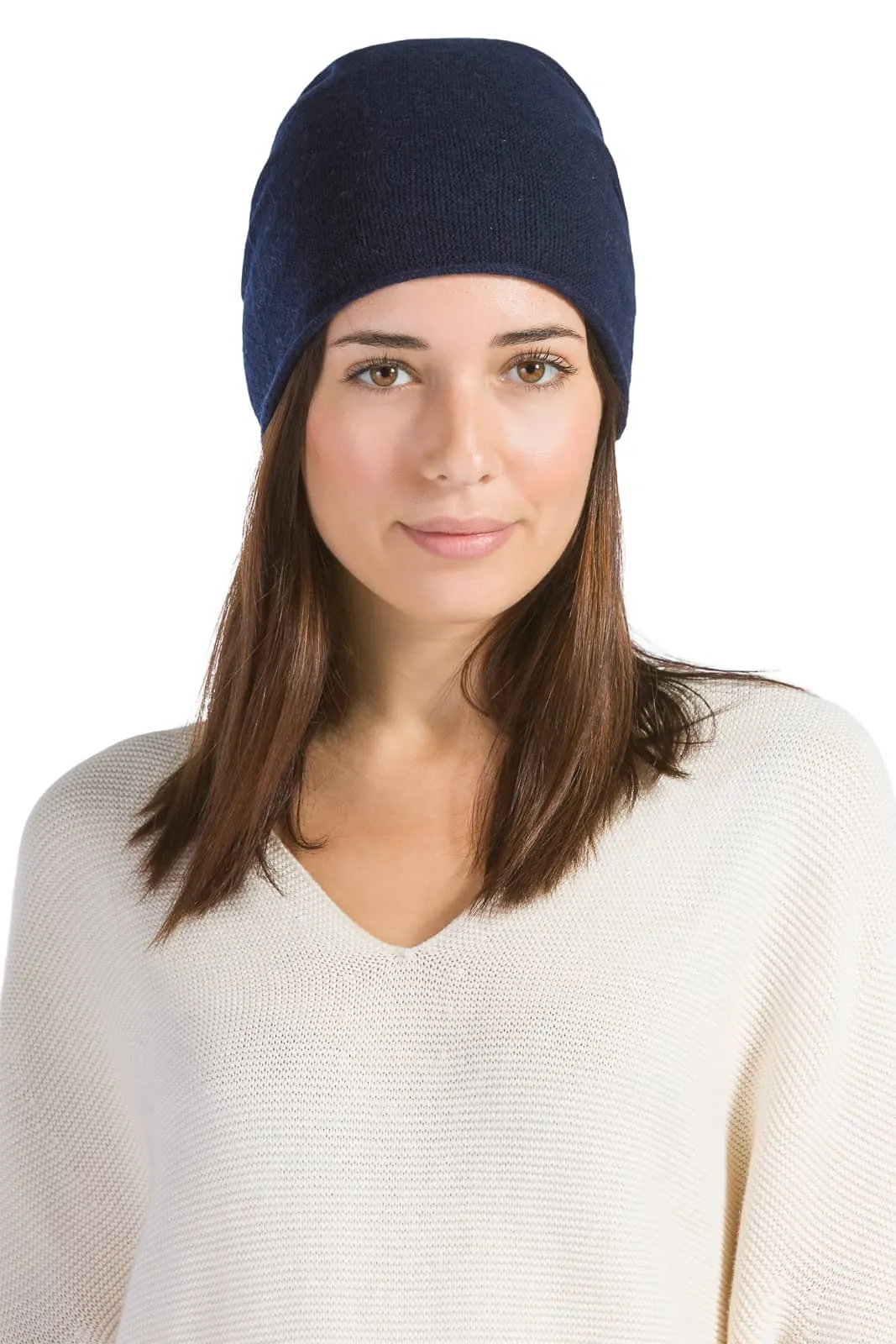 Women's 100% Cashmere Slouchy Beanie Hat