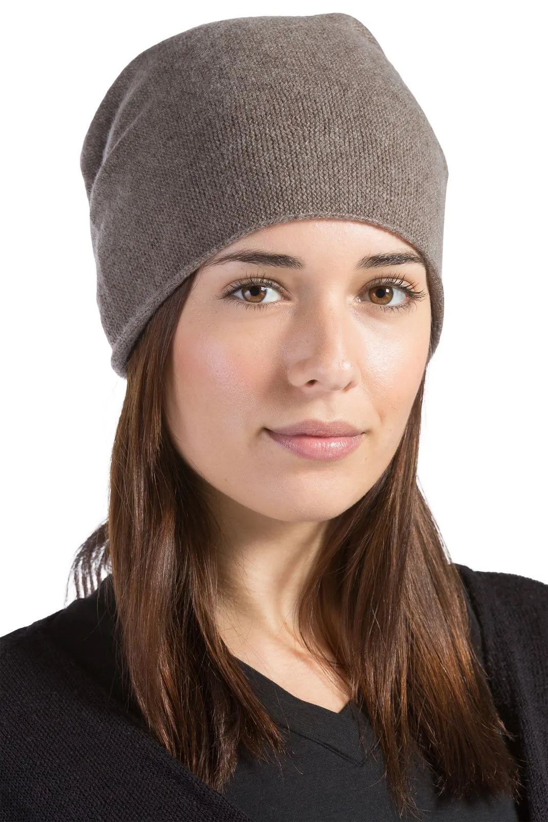 Women's 100% Cashmere Slouchy Beanie Hat