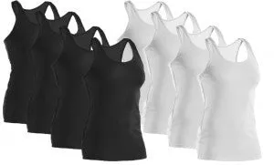 Women's 100% Cotton Derek Heart Ribbed Tank Tops - 24 units